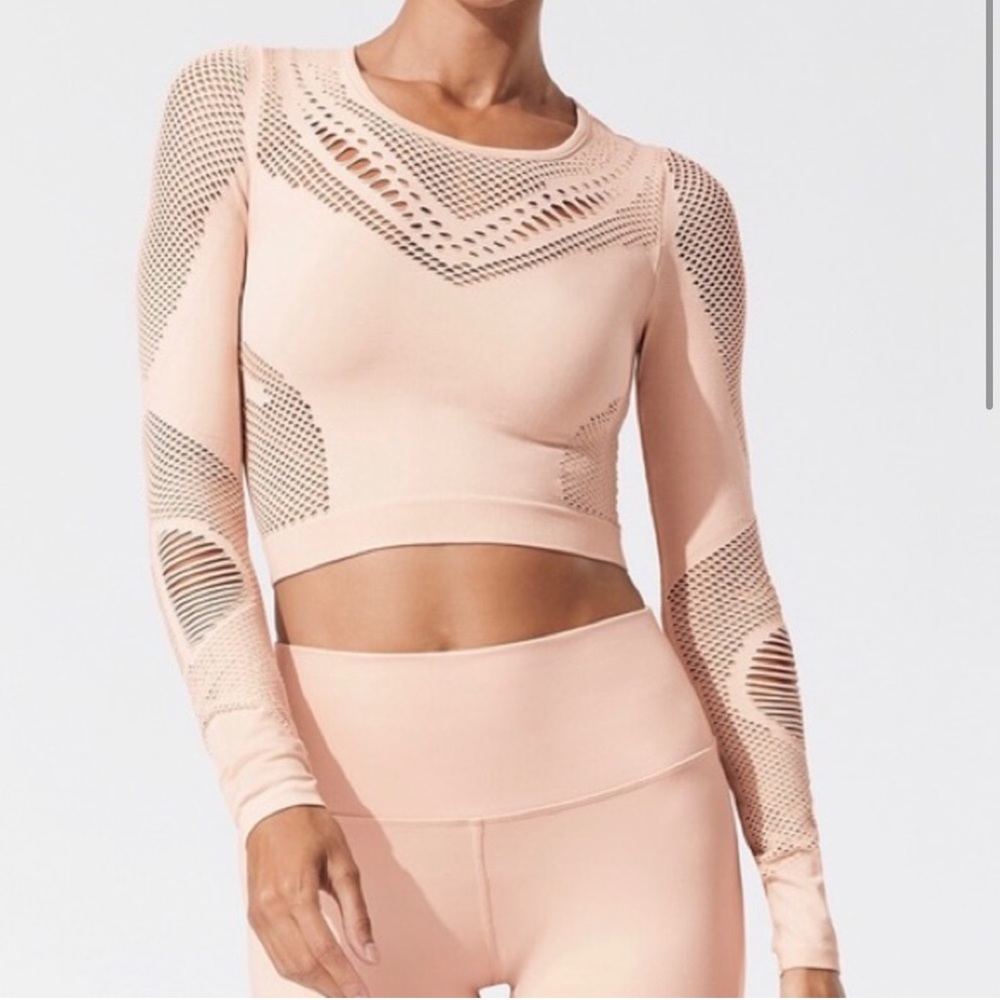 ALO Yoga Siren Long Sleeve Crop Top S
